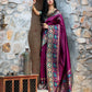 Gorgeous Woven Purple Patola Silk Saree - Rajwada