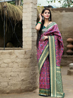 Gorgeous Woven Rani Banarasi Silk Saree - Rajwada