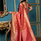 Gorgeous Woven Red Banarasi Silk Saree - Rajwada