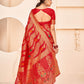 Gorgeous Woven Red Banarasi Silk Saree - Rajwada