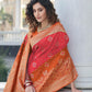 Gorgeous Woven Red Banarasi Silk Saree - Rajwada