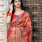 Gorgeous Woven Red Banarasi Silk Saree - Rajwada