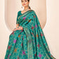Gorgeous Woven Teal Green Banarasi Silk Saree - Rajwada