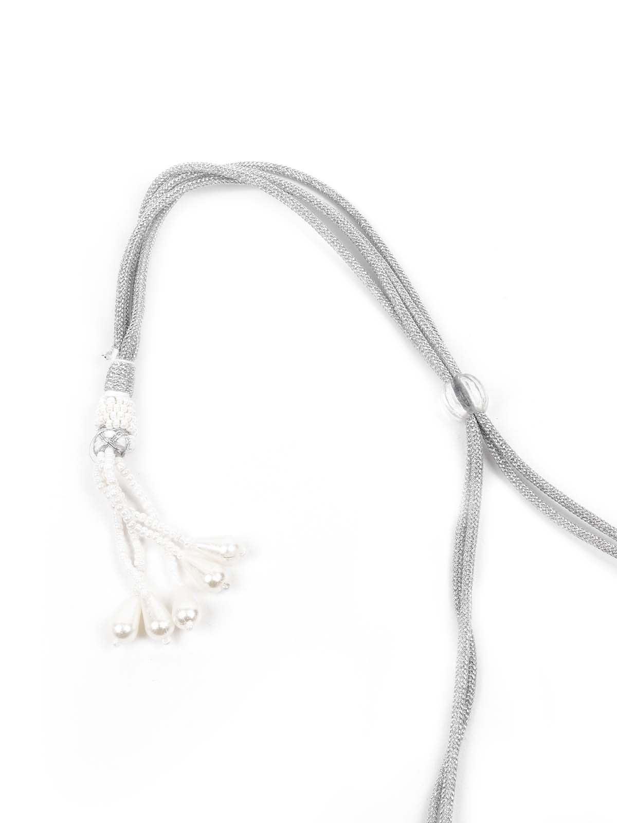 Graceful All White Choker Set - Rajwada