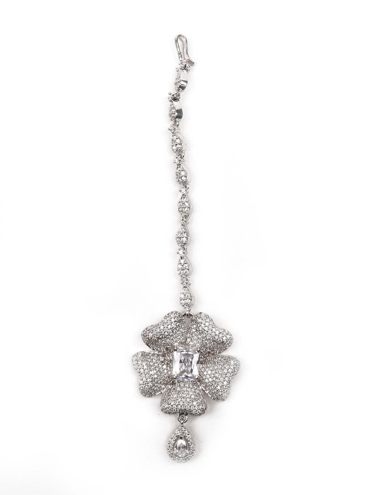 Graceful All White Choker Set - Rajwada