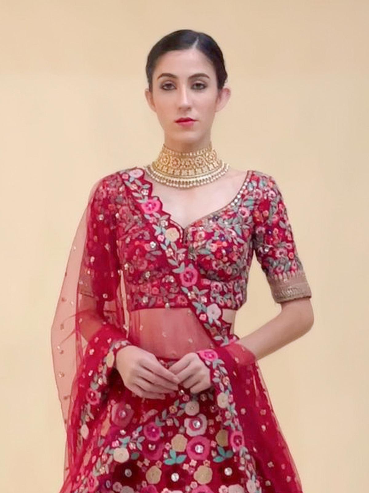 Graceful Pink Lehenga Choli Set - Rajwada