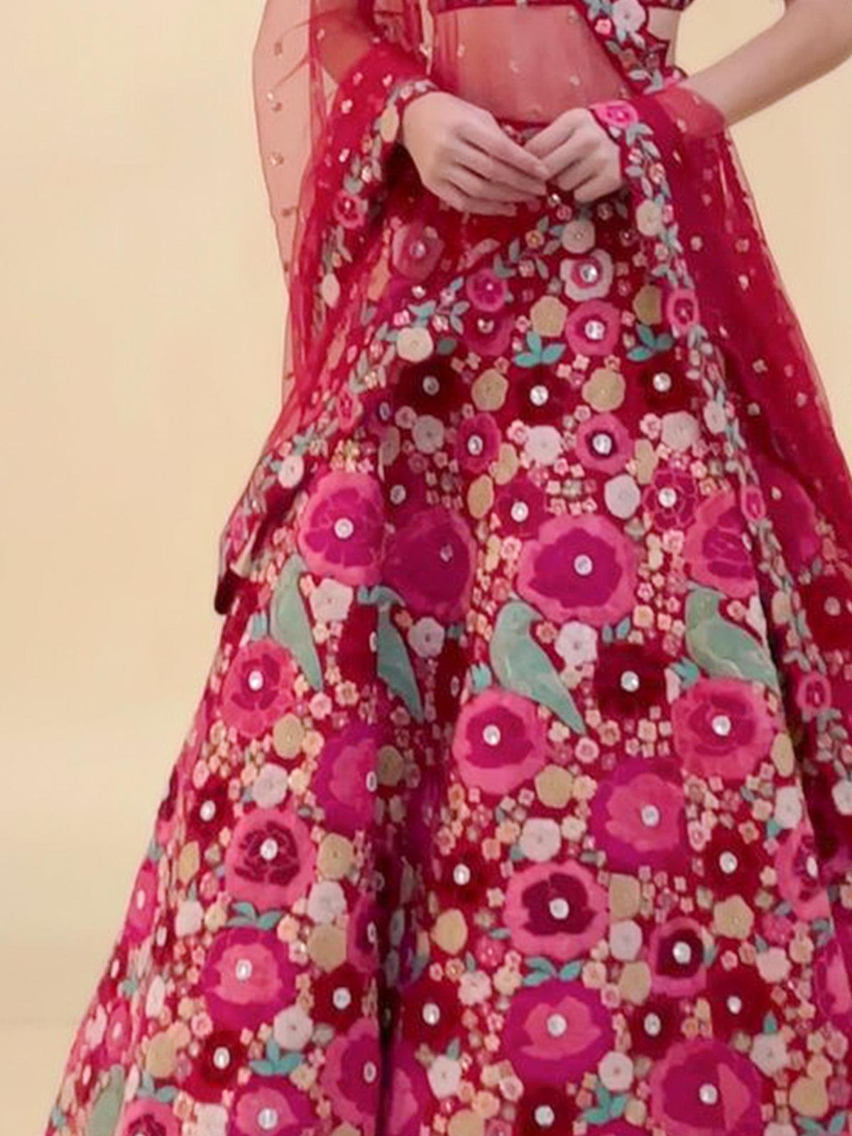 Graceful Pink Lehenga Choli Set - Rajwada