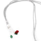 Graceful Red and White Palladium Neckpiece Set - Rajwada