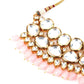 Grand Pink Mani & Kundan Necklace Set! - Rajwada