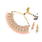 Grand Pink Mani & Kundan Necklace Set! - Rajwada