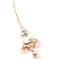 Grape Bunch Shape Pink Mani-Kundan Necklace Set - Rajwada