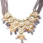 Gray Kundan Trendy Necklace - Rajwada