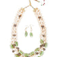 Green And Gold Pearl Beaded Necklace Set - Rajwada