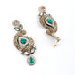 Green and White Kundan Paisley Choker Necklace - Rajwada