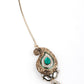 Green and White Kundan Paisley Choker Necklace - Rajwada