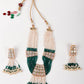 Green Beaded Stands Multi- Necklace Set - Rajwada