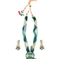 Green cluster pendant haar necklace set - Rajwada