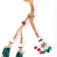 Green cluster pendant haar necklace set - Rajwada