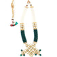 Green Crystals Kundan Necklace - Rajwada