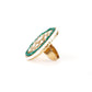 Green Drop Shape Finger Ring - Rajwada