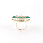 Green Drop Shape Finger Ring - Rajwada