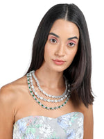 Green elegant necklace set for women - Rajwada