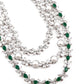 Green elegant necklace set for women - Rajwada