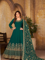 Green Faux Georgette Kurta Set - Rajwada