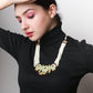 Green Golden Kundan Necklace Set - Rajwada