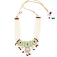 Green Golden Kundan Necklace Set - Rajwada
