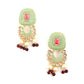 Green Golden Kundan Necklace Set - Rajwada