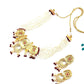 Green Golden Kundan Necklace Set - Rajwada