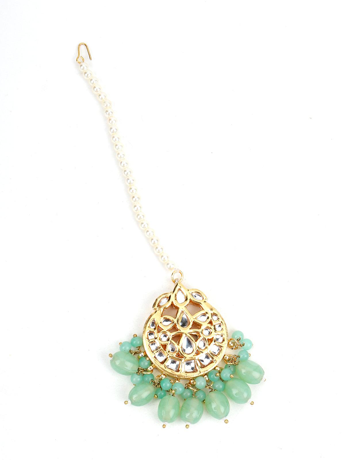 Green Pearl Choker Necklace - Rajwada