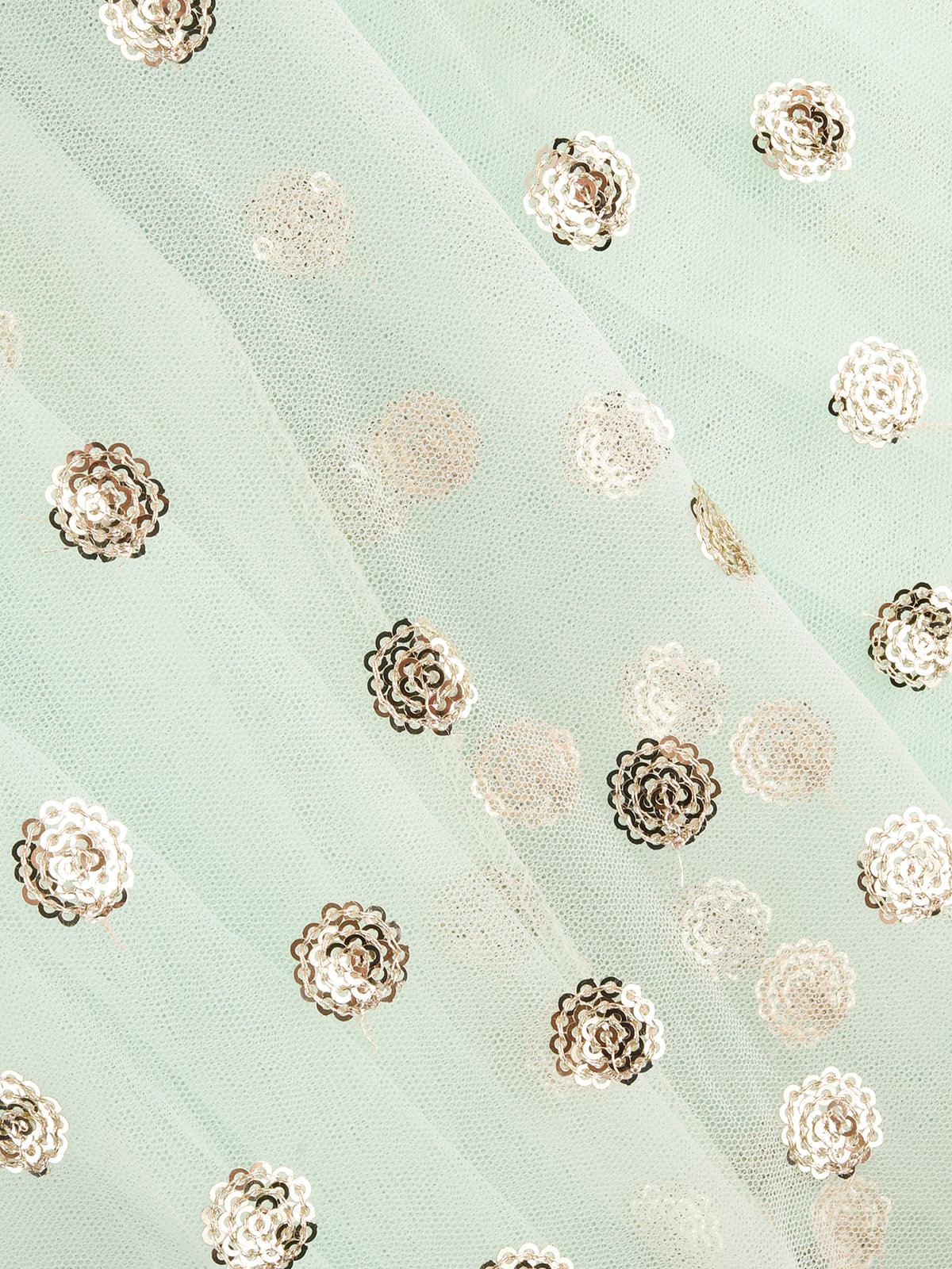 Green Soft Net Lehenga - Rajwada