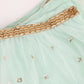 Green Soft Net Lehenga - Rajwada