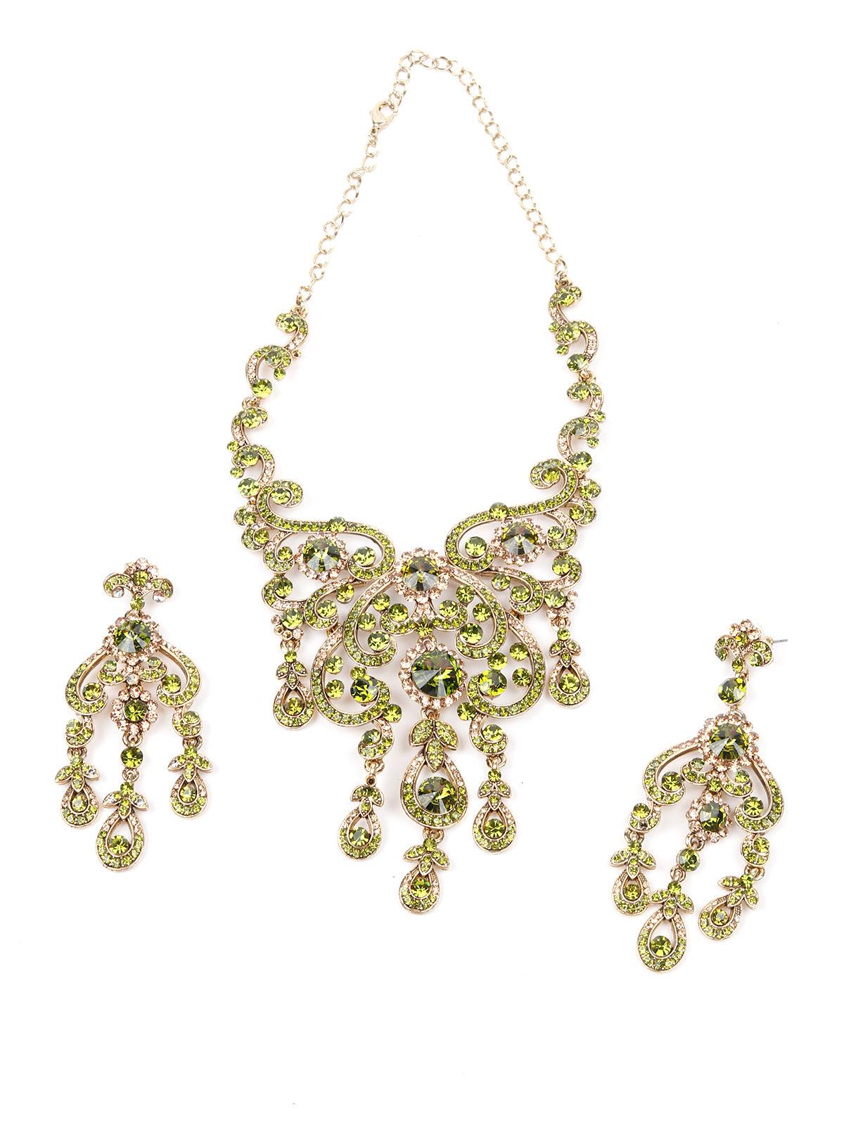 GREEN STONES SET - Rajwada
