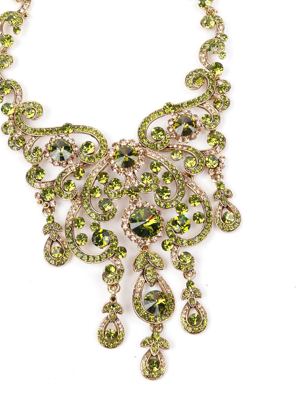 GREEN STONES SET - Rajwada