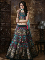 Green Thai Silk Lehenga Choli Set - Rajwada