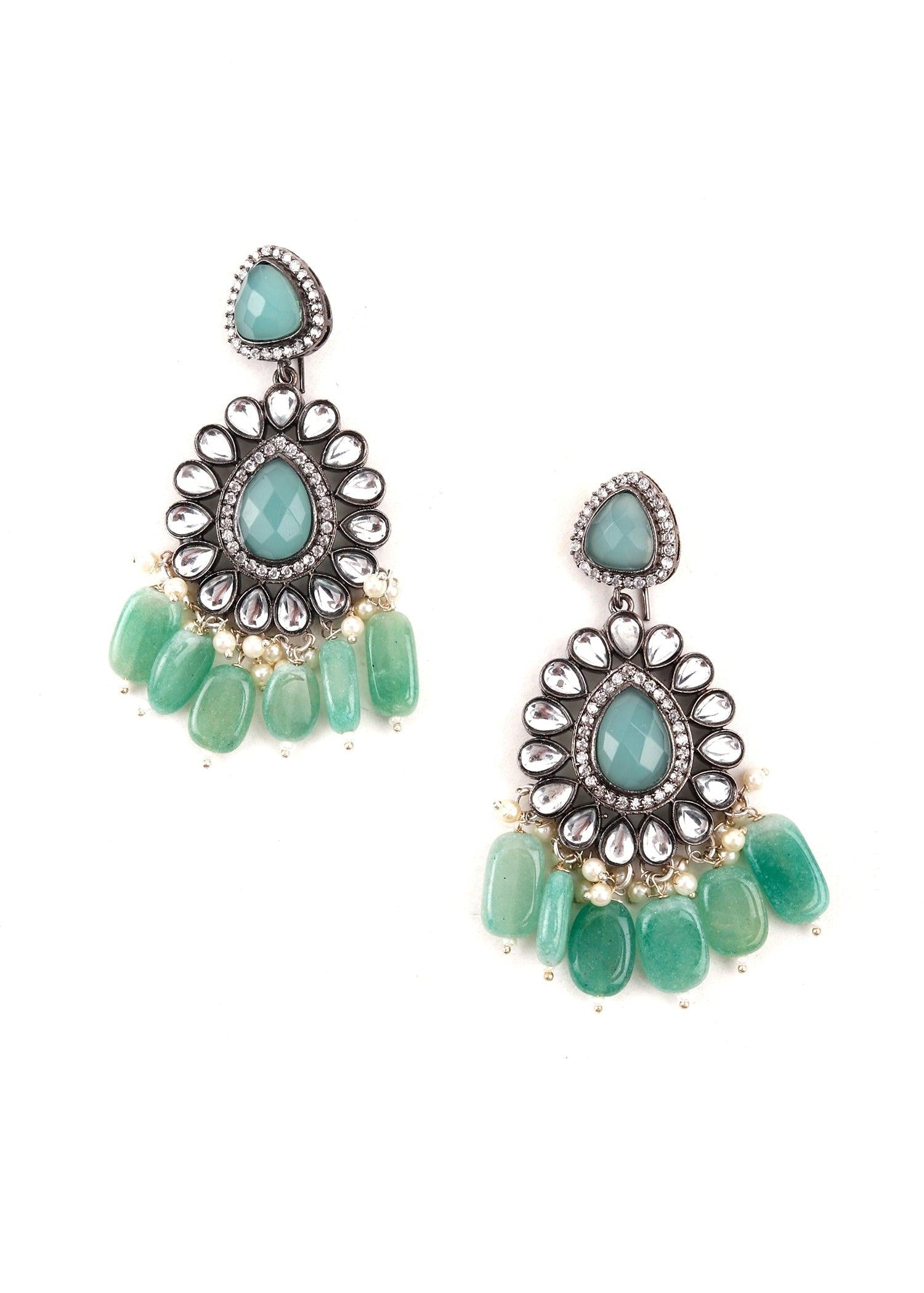 Green Trendy  Necklace Set - Rajwada