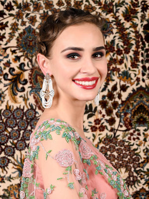 Grey Beautiful Unique Dangle Earrings! - Rajwada