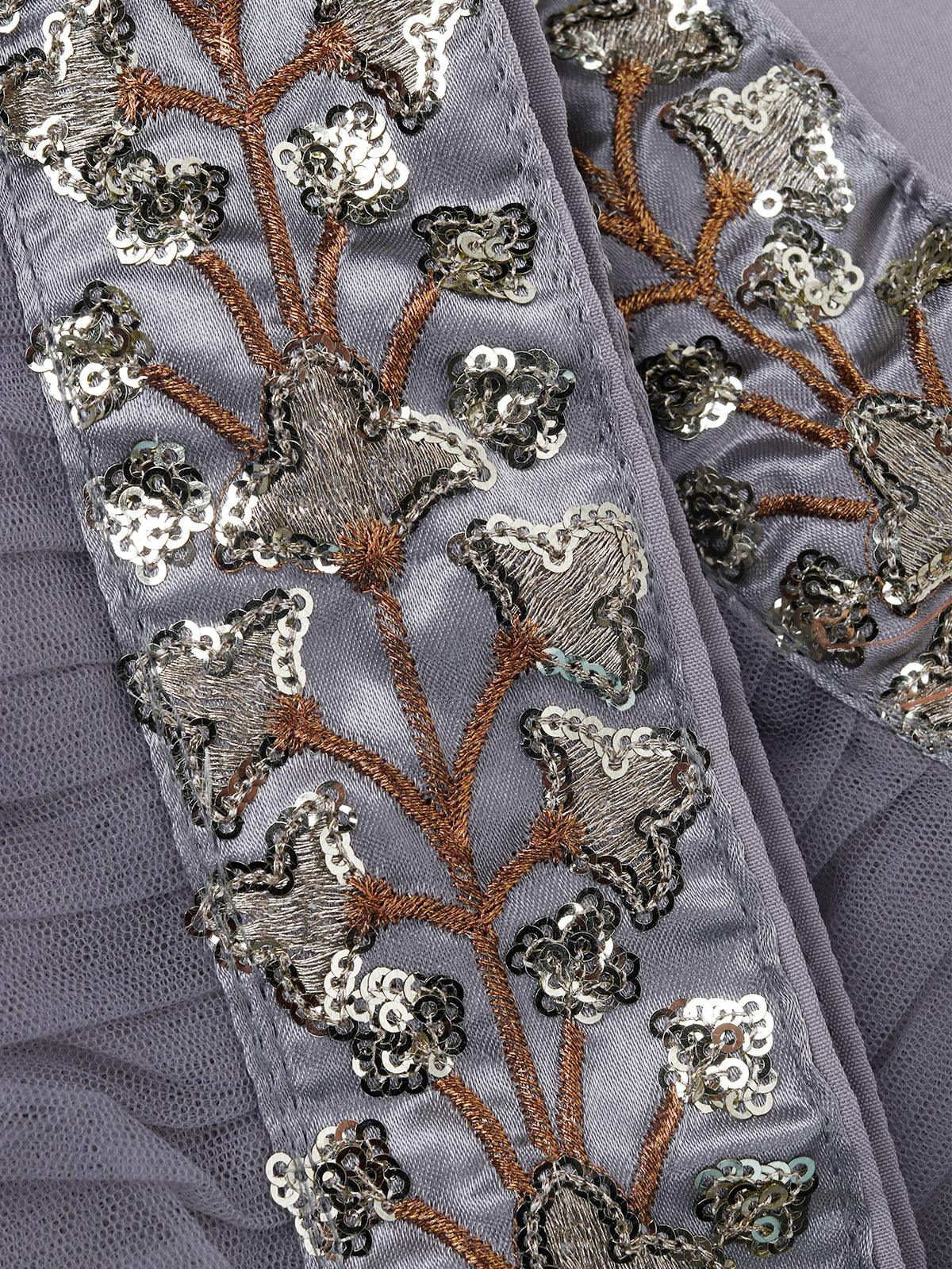 Grey Designer Lehenga - Rajwada