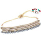 Grey Gold Tone Choker Set - Rajwada