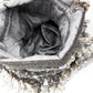 Grey Heavily Embroidered Tassel Potli Bag - Rajwada
