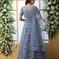 Grey Net Anarkali - Rajwada