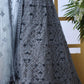 Grey Net Anarkali - Rajwada