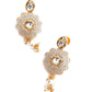 Grey Onyx Gold Tone Grey Tinted Necklace Set - Rajwada