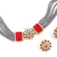 Grey Red Trendy Kundan Choker Set - Rajwada