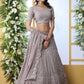 Grey Sequins Georgette Lehenga Set - Rajwada