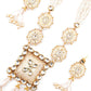 Heavy Beige Enamelled Kundan-Pearl Necklace Set - Rajwada