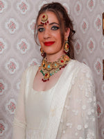 Heavy Multicolored Stone Studded Neckpiece Set - Rajwada